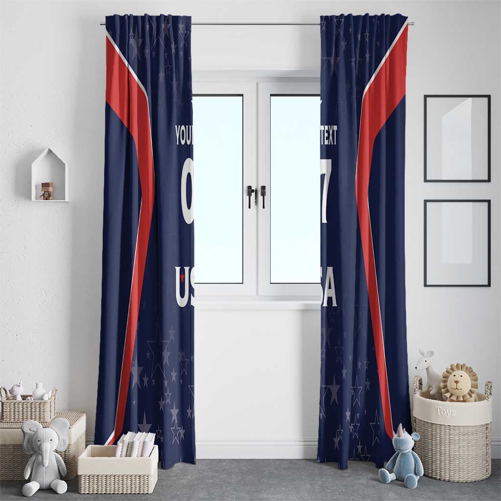 USA Cricket World Cup 2024 Custom Window Curtain All Stars Sprangle - Wonder Print Shop
