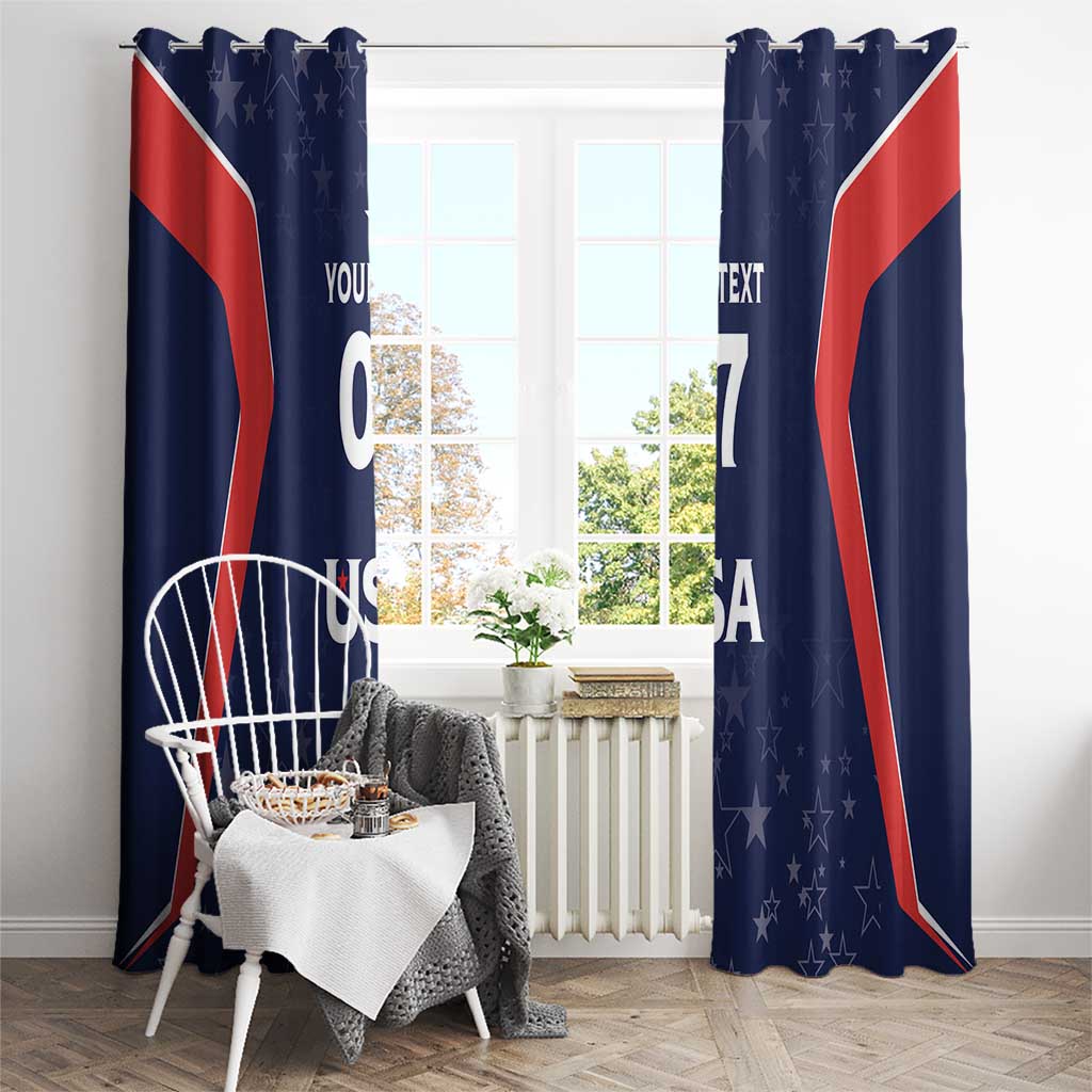 USA Cricket World Cup 2024 Custom Window Curtain All Stars Sprangle - Wonder Print Shop