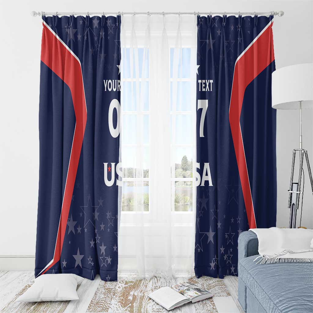 USA Cricket World Cup 2024 Custom Window Curtain All Stars Sprangle - Wonder Print Shop