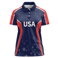 USA Cricket World Cup 2024 Custom Women Polo Shirt All Stars Sprangle - Wonder Print Shop
