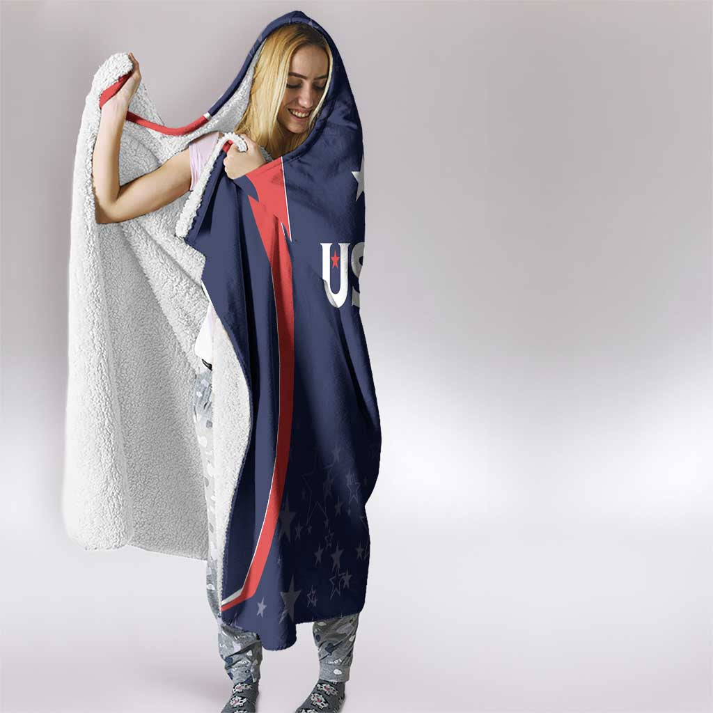 USA Cricket World Cup 2024 Hooded Blanket All Stars Sprangle