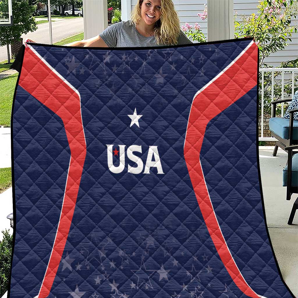 USA Cricket World Cup 2024 Quilt All Stars Sprangle - Wonder Print Shop