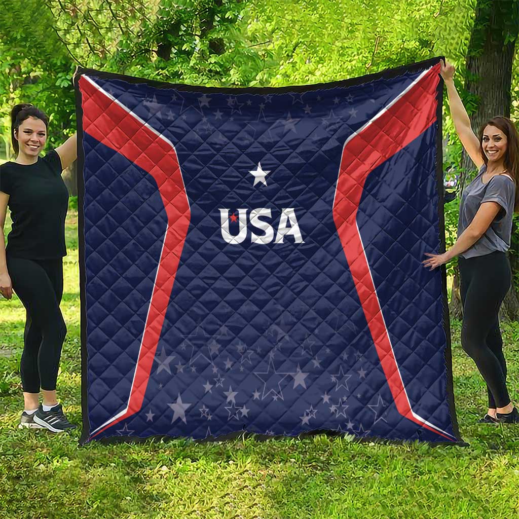 USA Cricket World Cup 2024 Quilt All Stars Sprangle - Wonder Print Shop