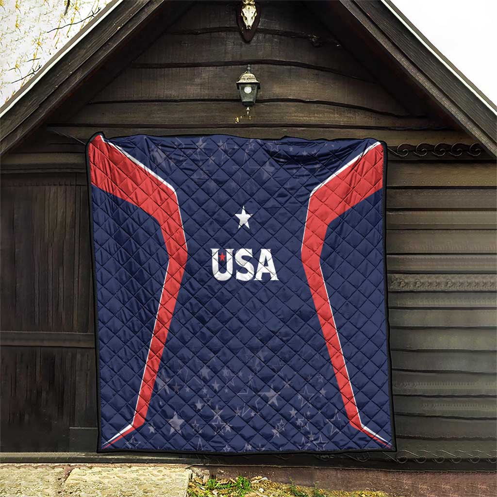 USA Cricket World Cup 2024 Quilt All Stars Sprangle - Wonder Print Shop