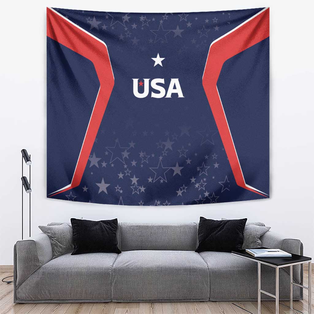 USA Cricket World Cup 2024 Tapestry All Stars Sprangle - Wonder Print Shop