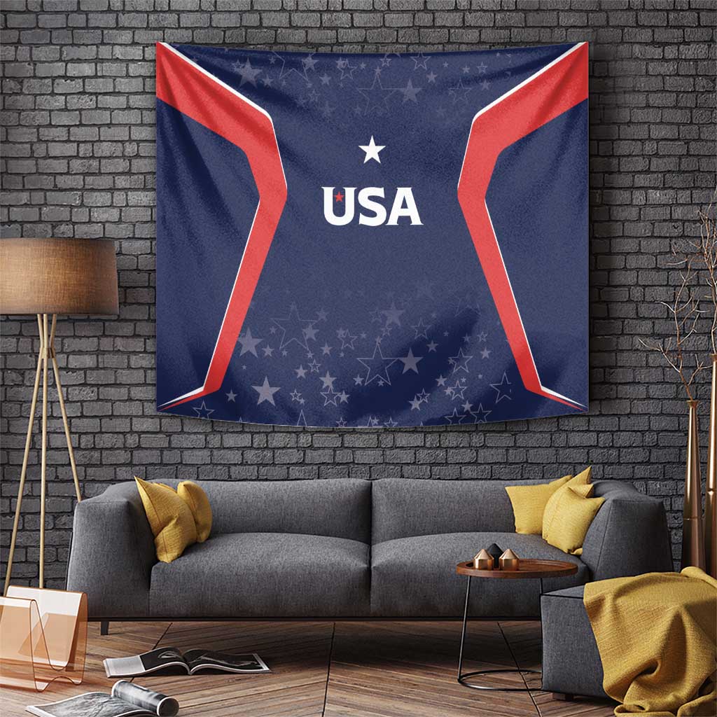 USA Cricket World Cup 2024 Tapestry All Stars Sprangle - Wonder Print Shop