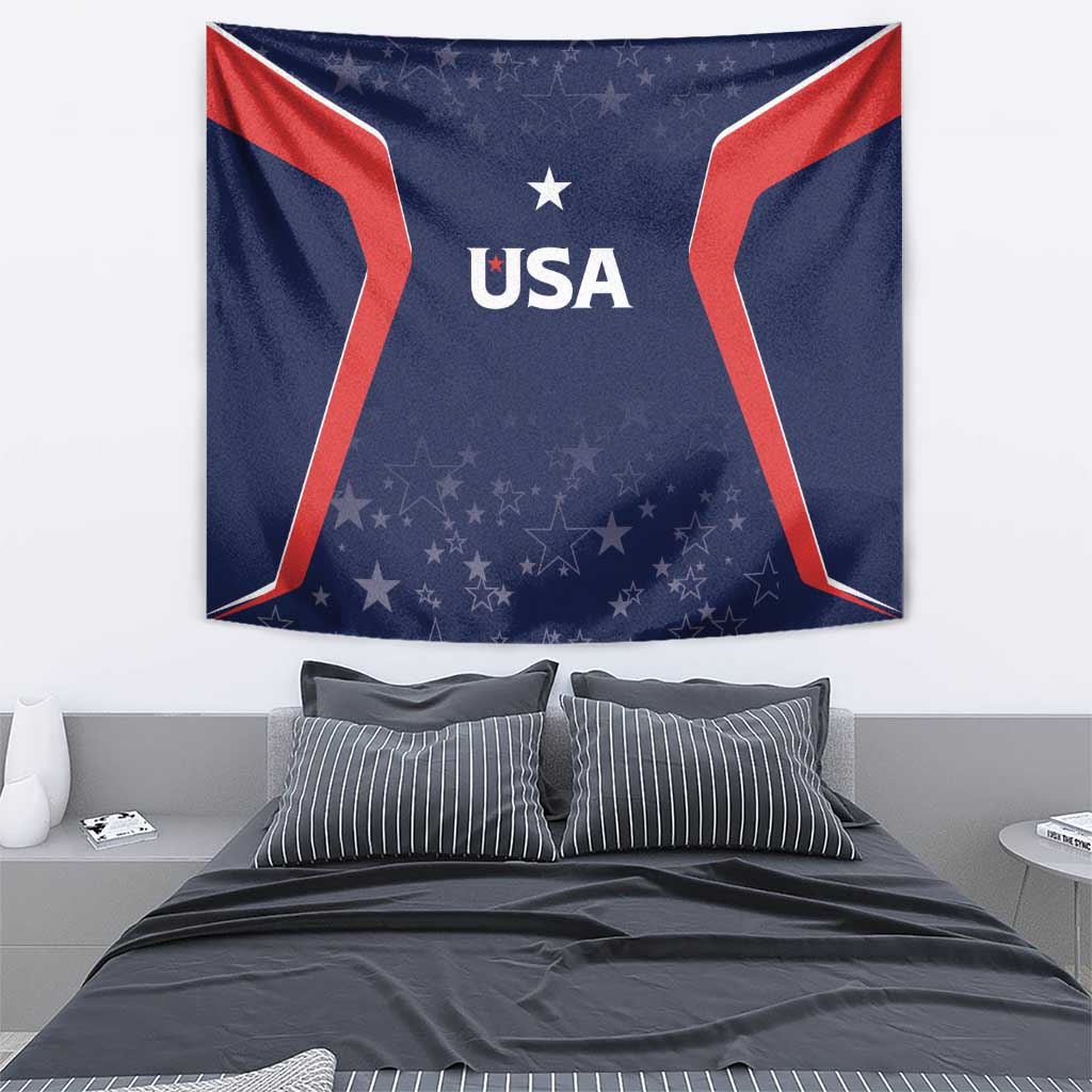 USA Cricket World Cup 2024 Tapestry All Stars Sprangle - Wonder Print Shop