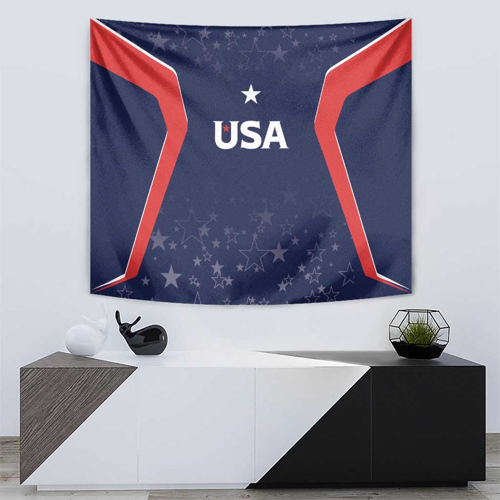 USA Cricket World Cup 2024 Tapestry All Stars Sprangle - Wonder Print Shop