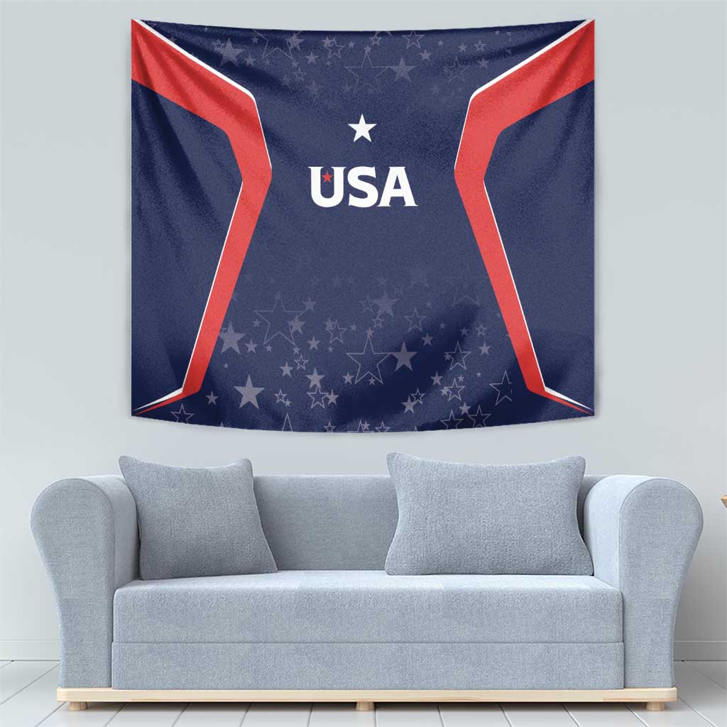 USA Cricket World Cup 2024 Tapestry All Stars Sprangle - Wonder Print Shop