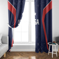 USA Cricket World Cup 2024 Window Curtain All Stars Sprangle - Wonder Print Shop