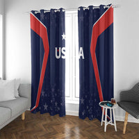 USA Cricket World Cup 2024 Window Curtain All Stars Sprangle - Wonder Print Shop