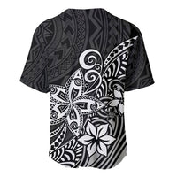Polynesia Baseball Jersey Plumeria Black Curves LT7 - Wonder Print Shop