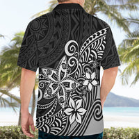 Polynesia Hawaiian Shirt Plumeria Black Curves - Wonder Print Shop