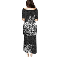 Polynesia Puletasi Plumeria Black Curves - Wonder Print Shop