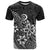 Polynesia T Shirt Plumeria Black Curves - Wonder Print Shop