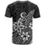 Polynesia T Shirt Plumeria Black Curves - Wonder Print Shop