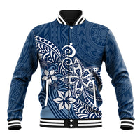 Polynesia Baseball Jacket Plumeria Blue Curves LT7 - Wonder Print Shop
