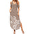 Polynesia Summer Maxi Dress Plumeria Beige Curves - Wonder Print Shop