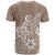 Polynesia T Shirt Plumeria Beige Curves - Wonder Print Shop