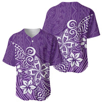 Polynesia Baseball Jersey Plumeria Purple Curves LT7 - Wonder Print Shop