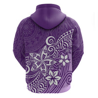 Polynesia Hoodie Plumeria Purple Curves - Wonder Print Shop