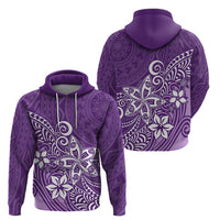 Polynesia Hoodie Plumeria Purple Curves - Wonder Print Shop