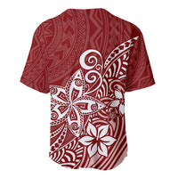 Polynesia Baseball Jersey Plumeria Red Curves LT7 - Wonder Print Shop