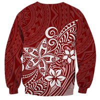 Polynesia Sweatshirt Plumeria Red Curves - Wonder Print Shop