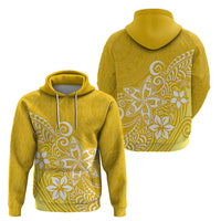 Polynesia Hoodie Plumeria Yellow Curves - Wonder Print Shop
