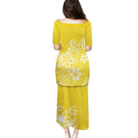 Polynesia Puletasi Plumeria Yellow Curves - Wonder Print Shop