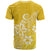 Polynesia T Shirt Plumeria Yellow Curves - Wonder Print Shop