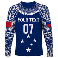 Personalised Samoa Rugby Long Sleeve Shirt WC 2023 Champions - Wonder Print Shop