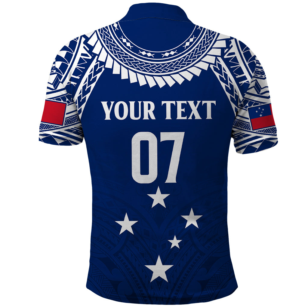 Personalised Samoa Rugby Polo Shirt WC 2023 Champions - Wonder Print Shop