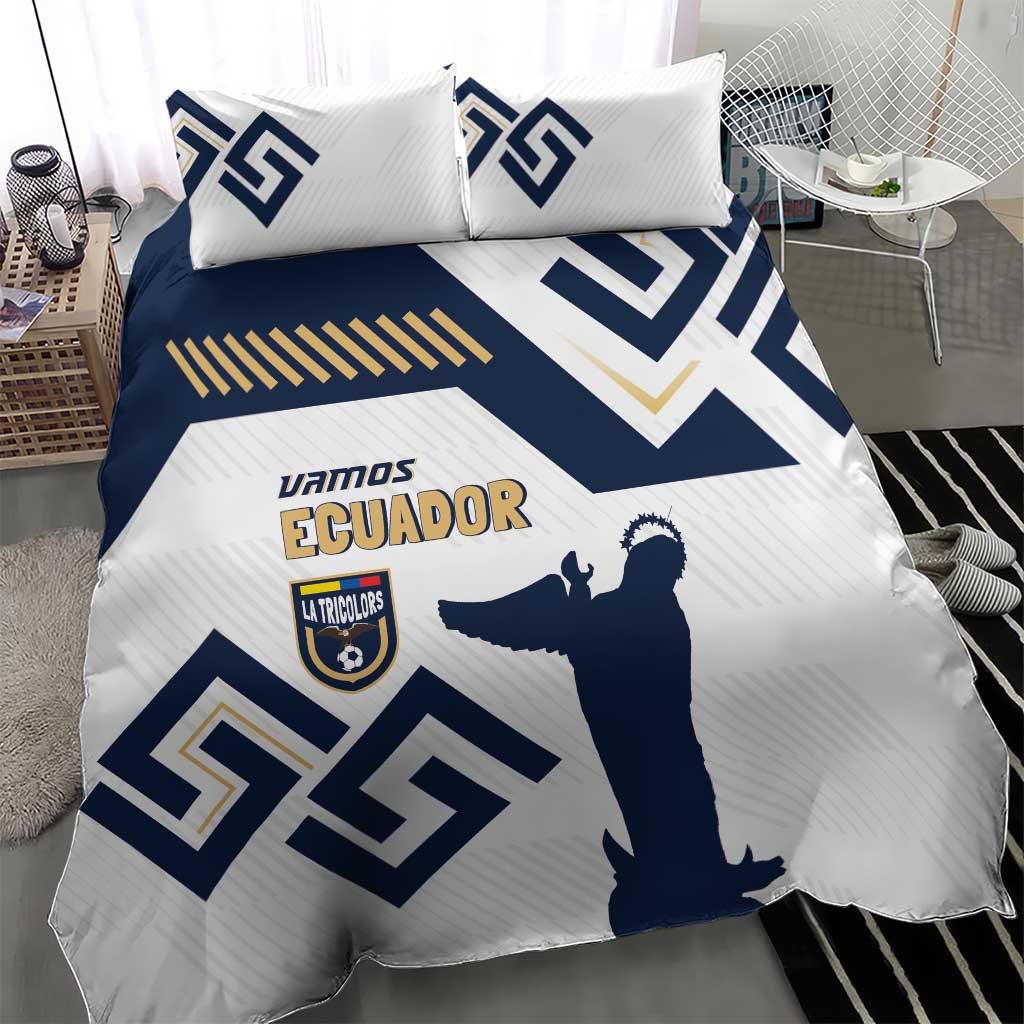 Ecuador Football Bedding Set La Tricolors 2024 Virgen de El Panecillo LT7 - Wonder Print Shop