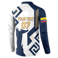 Ecuador Football Custom Button Sweatshirt La Tricolors 2024 Virgen de El Panecillo LT7 - Wonder Print Shop