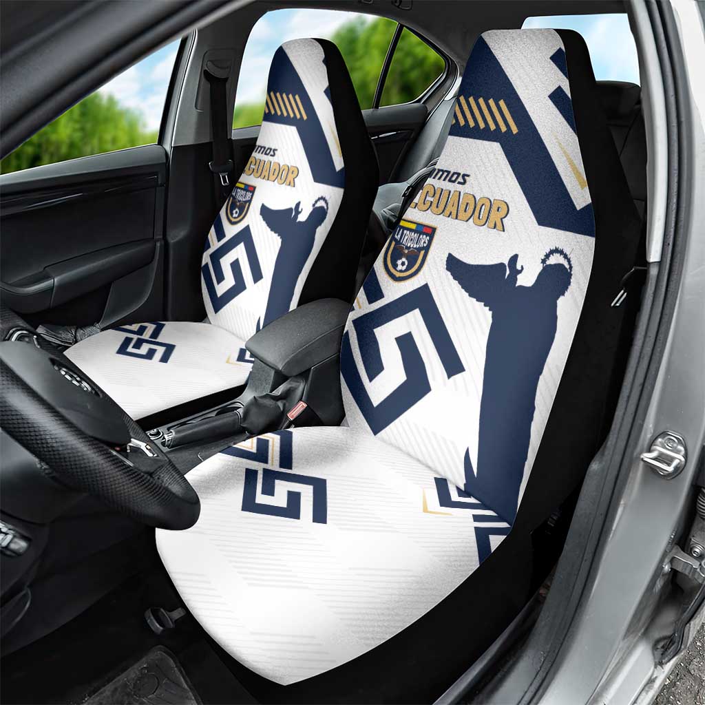 Ecuador Football Car Seat Cover La Tricolors 2024 Virgen de El Panecillo LT7 - Wonder Print Shop