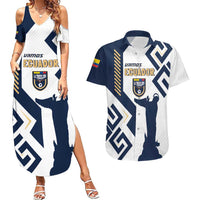 Ecuador Football Custom Couples Matching Summer Maxi Dress and Hawaiian Shirt La Tricolors 2024 Virgen de El Panecillo LT7 - Wonder Print Shop