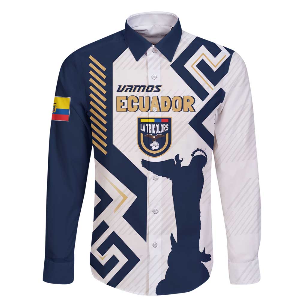 Ecuador Football Custom Family Matching Long Sleeve Bodycon Dress and Hawaiian Shirt La Tricolors 2024 Virgen de El Panecillo LT7 - Wonder Print Shop