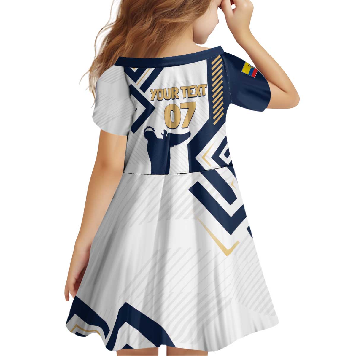 Ecuador Football Custom Family Matching Off Shoulder Short Dress and Hawaiian Shirt La Tricolors 2024 Virgen de El Panecillo LT7 - Wonder Print Shop