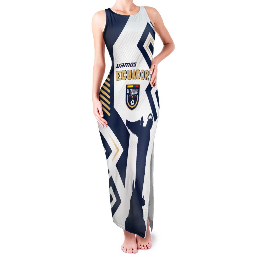 Ecuador Football Custom Family Matching Tank Maxi Dress and Hawaiian Shirt La Tricolors 2024 Virgen de El Panecillo - Wonder Print Shop