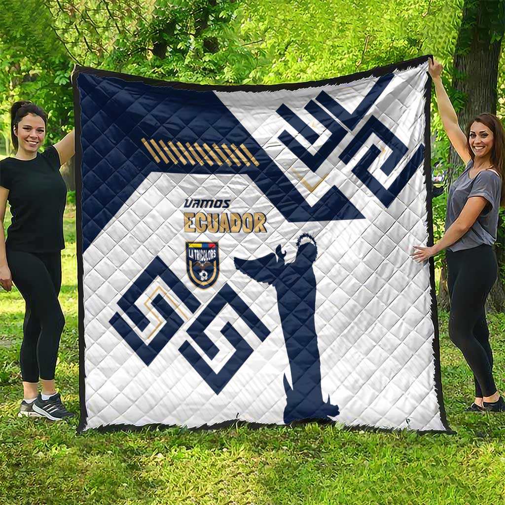 Ecuador Football Quilt La Tricolors 2024 Virgen de El Panecillo - Wonder Print Shop
