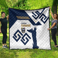 Ecuador Football Quilt La Tricolors 2024 Virgen de El Panecillo - Wonder Print Shop