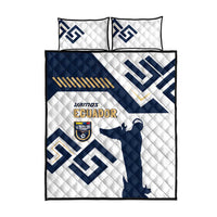 Ecuador Football Quilt Bed Set La Tricolors 2024 Virgen de El Panecillo - Wonder Print Shop
