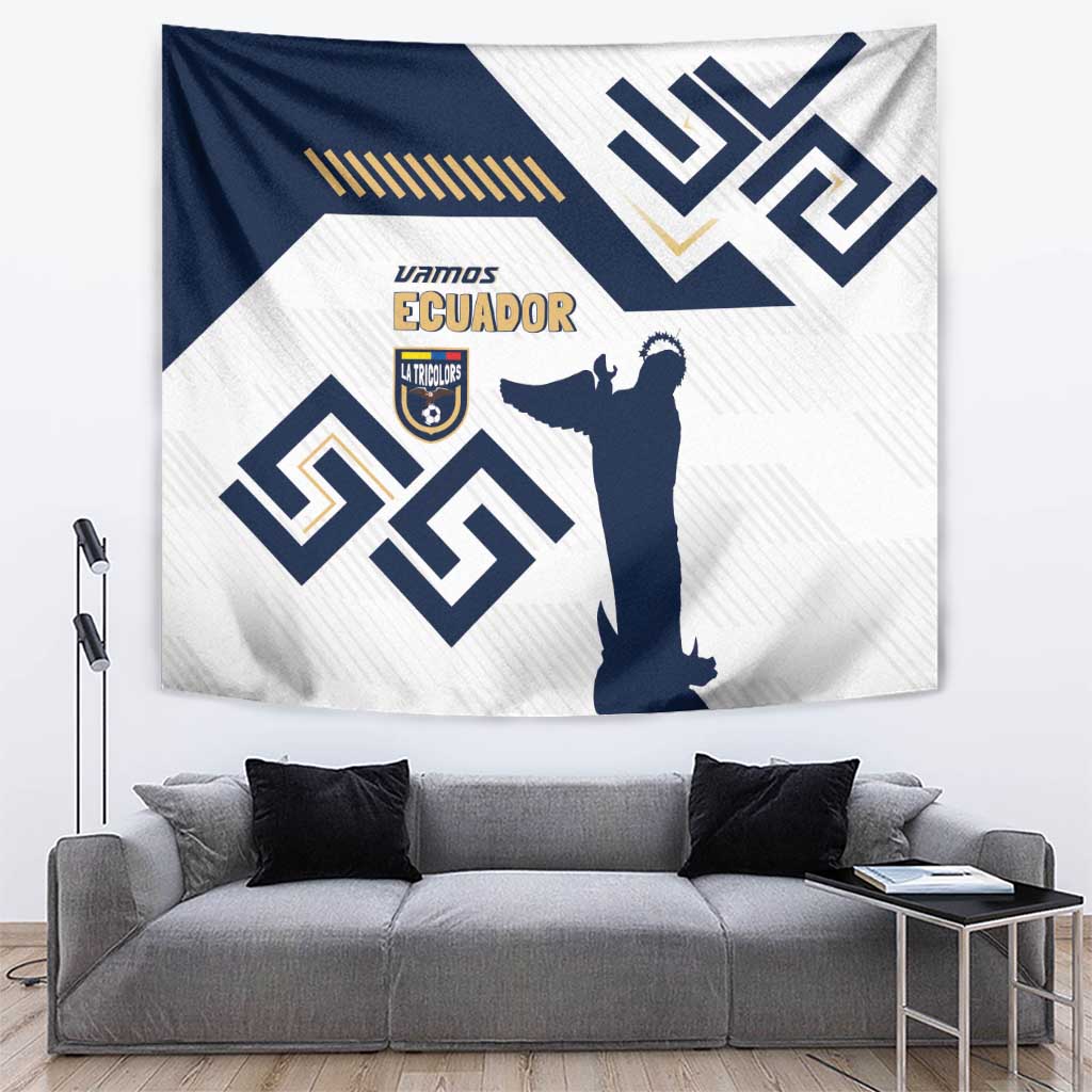 Ecuador Football Tapestry La Tricolors 2024 Virgen de El Panecillo - Wonder Print Shop