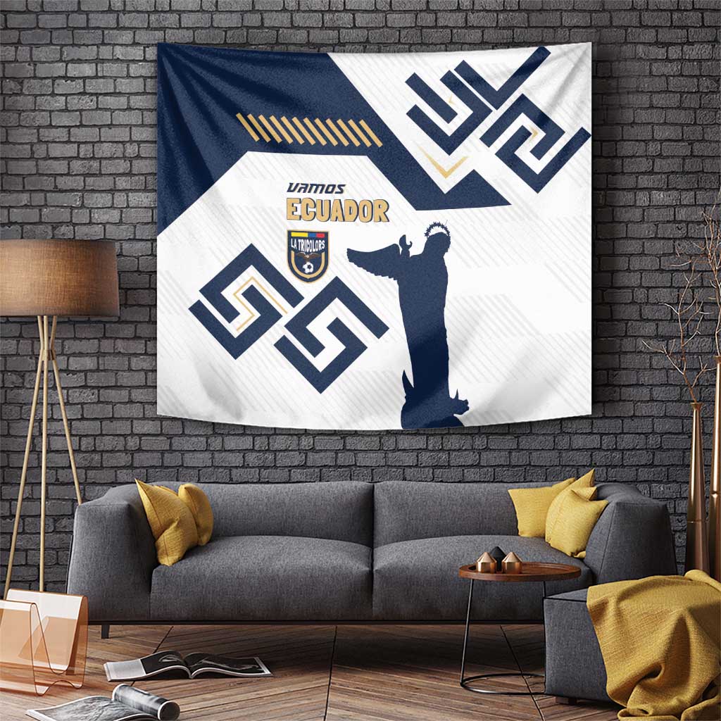 Ecuador Football Tapestry La Tricolors 2024 Virgen de El Panecillo - Wonder Print Shop