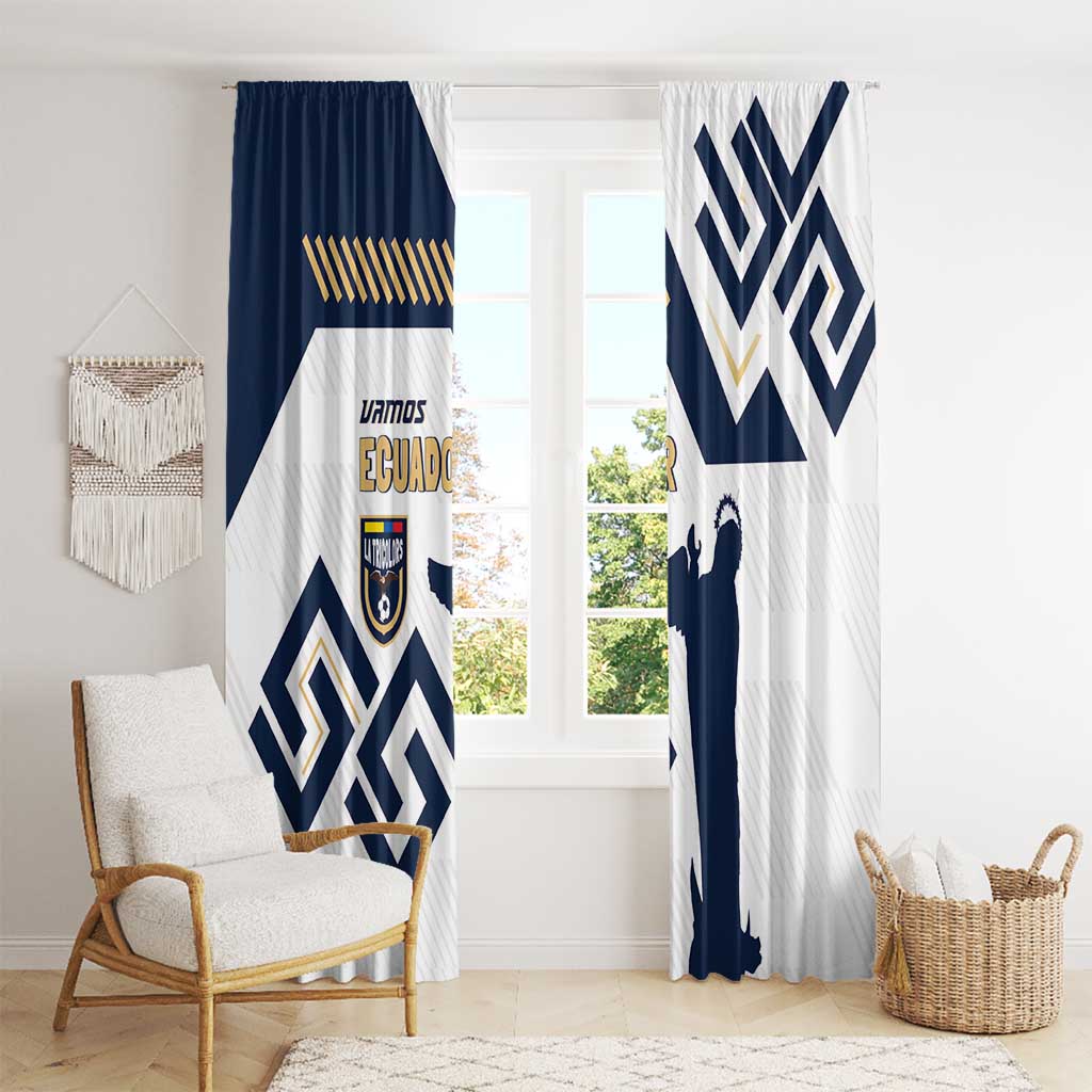 Ecuador Football Window Curtain La Tricolors 2024 Virgen de El Panecillo - Wonder Print Shop