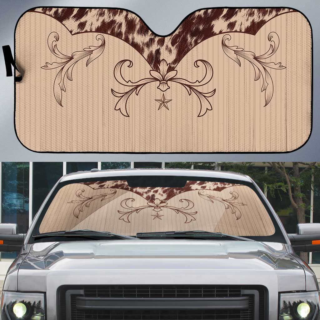 Cowboys Wild West Auto Sun Shade Cow Prints - Wonder Print Shop