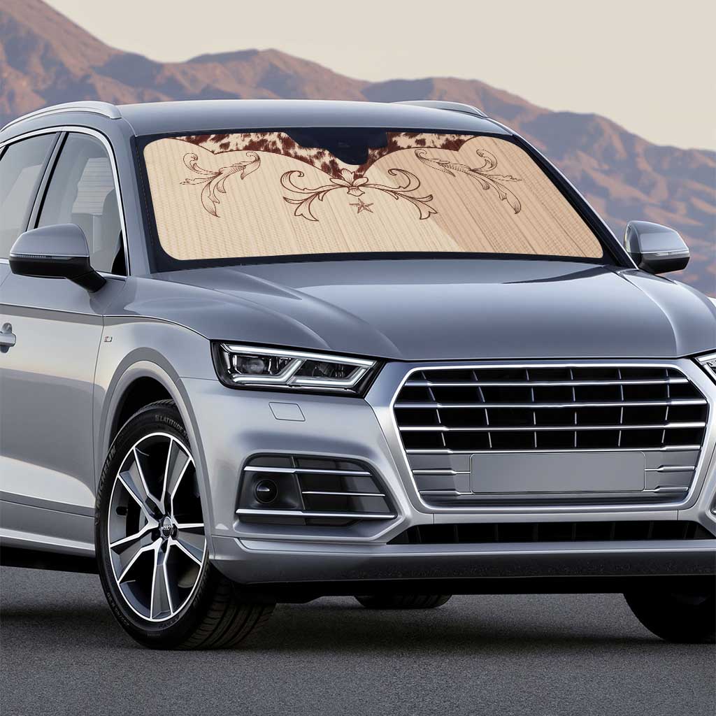 Cowboys Wild West Auto Sun Shade Cow Prints - Wonder Print Shop