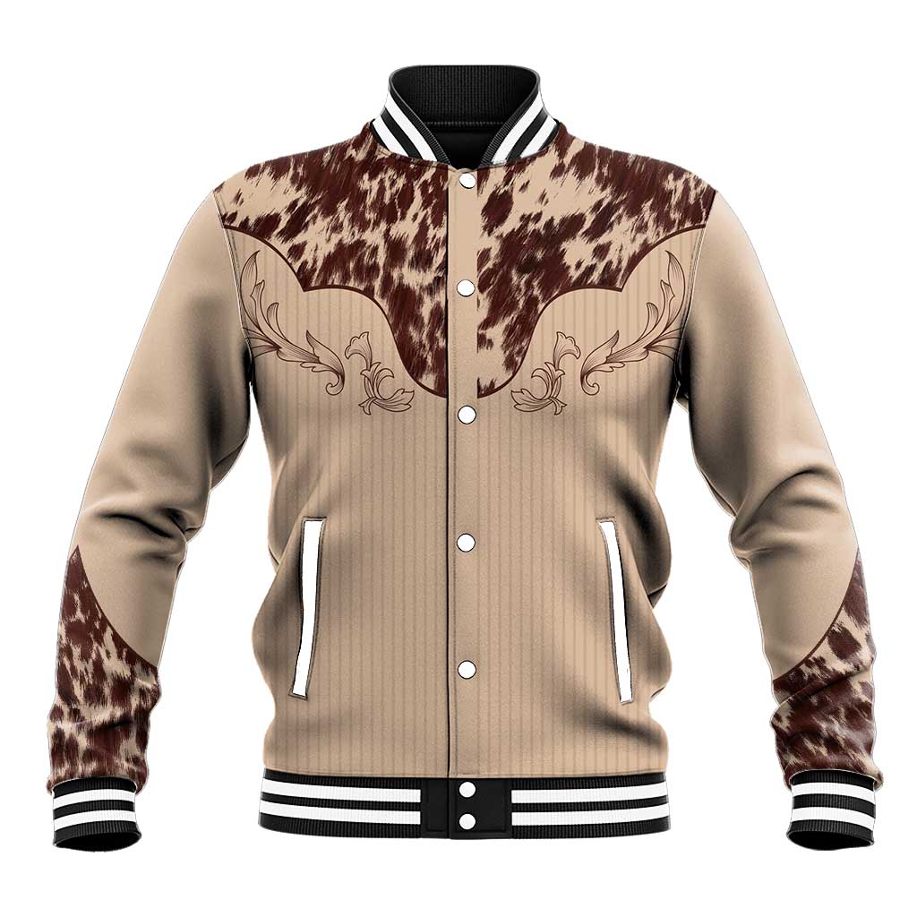 Cowboys Wild West Baseball Jacket Cow Prints - Wonder Print Shop
