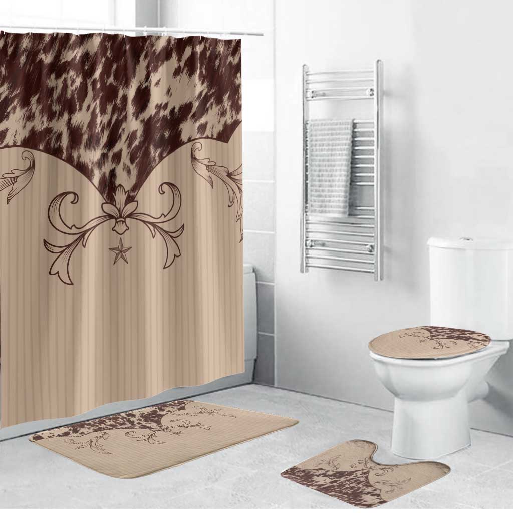 Cowboys Wild West Bathroom Set Cow Prints - Wonder Print Shop